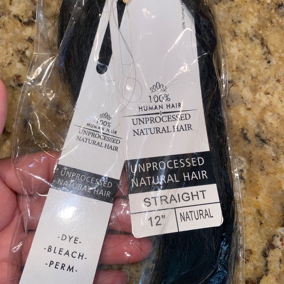 Natural Black Straight Hair Bundle of 3 Extensions - Picture 9 of 10